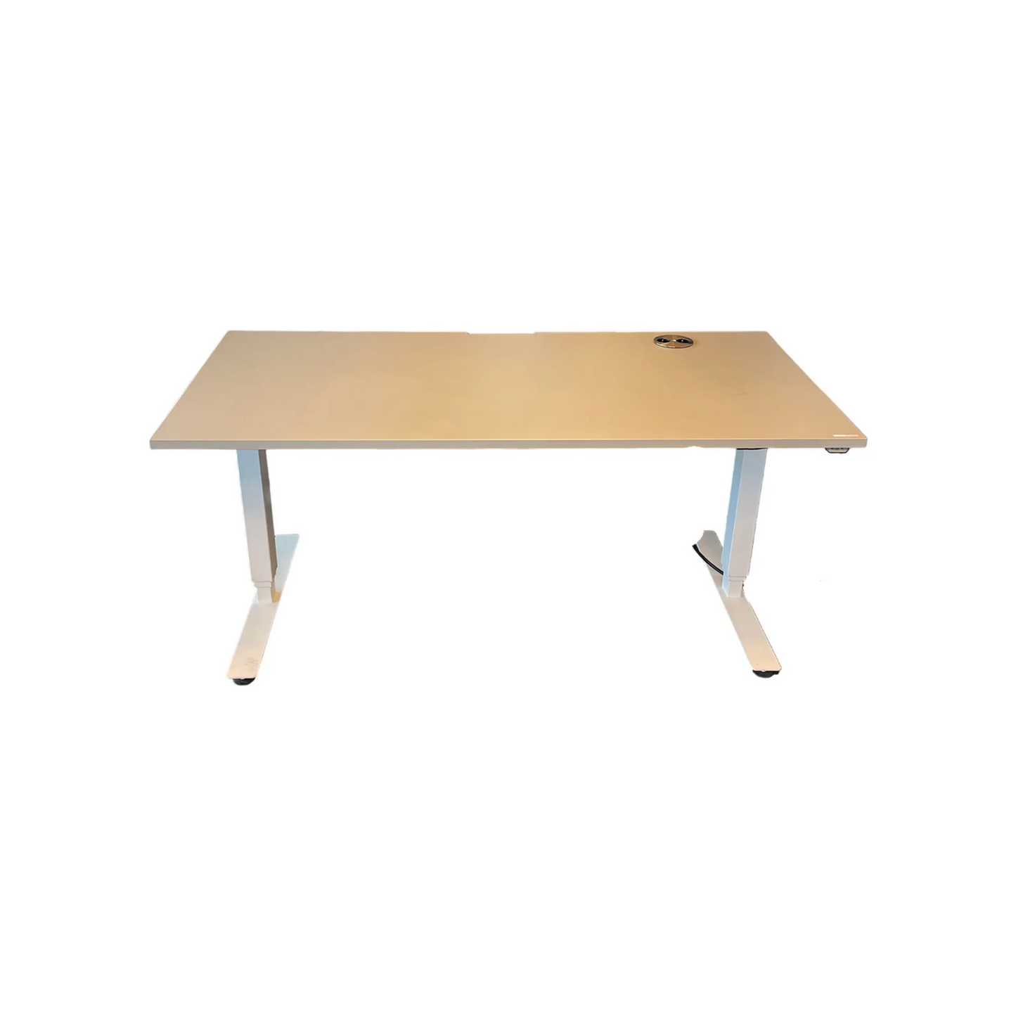 (160x80) Rol Ergo el hev/senk i beige med hvite ben