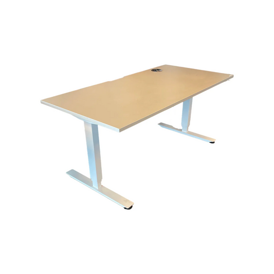 (160x80) Rol Ergo el hev/senk i beige med hvite ben