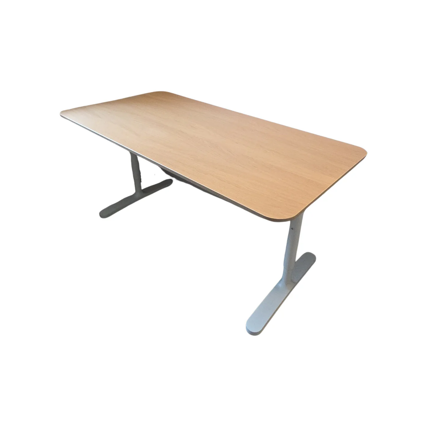 (160x80) IKEA Bekant skrivebord i lyst tre