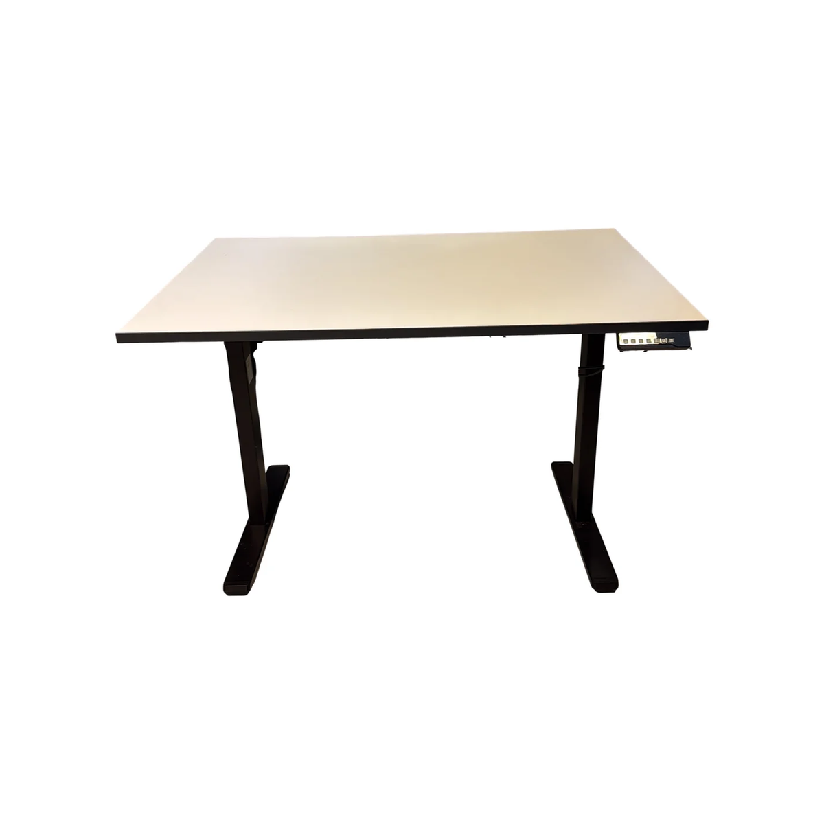 (120x60) Iglo skrivebord i hvit, kabelkurv