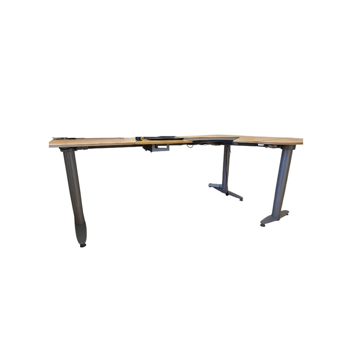 (210x130) EFG hjørneskrivebord i grå