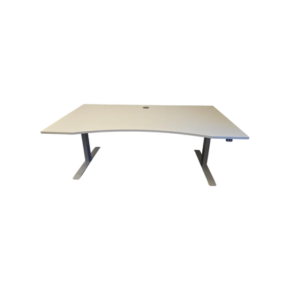 (180x90) IDT skrivebord i hvit, skinnbrett