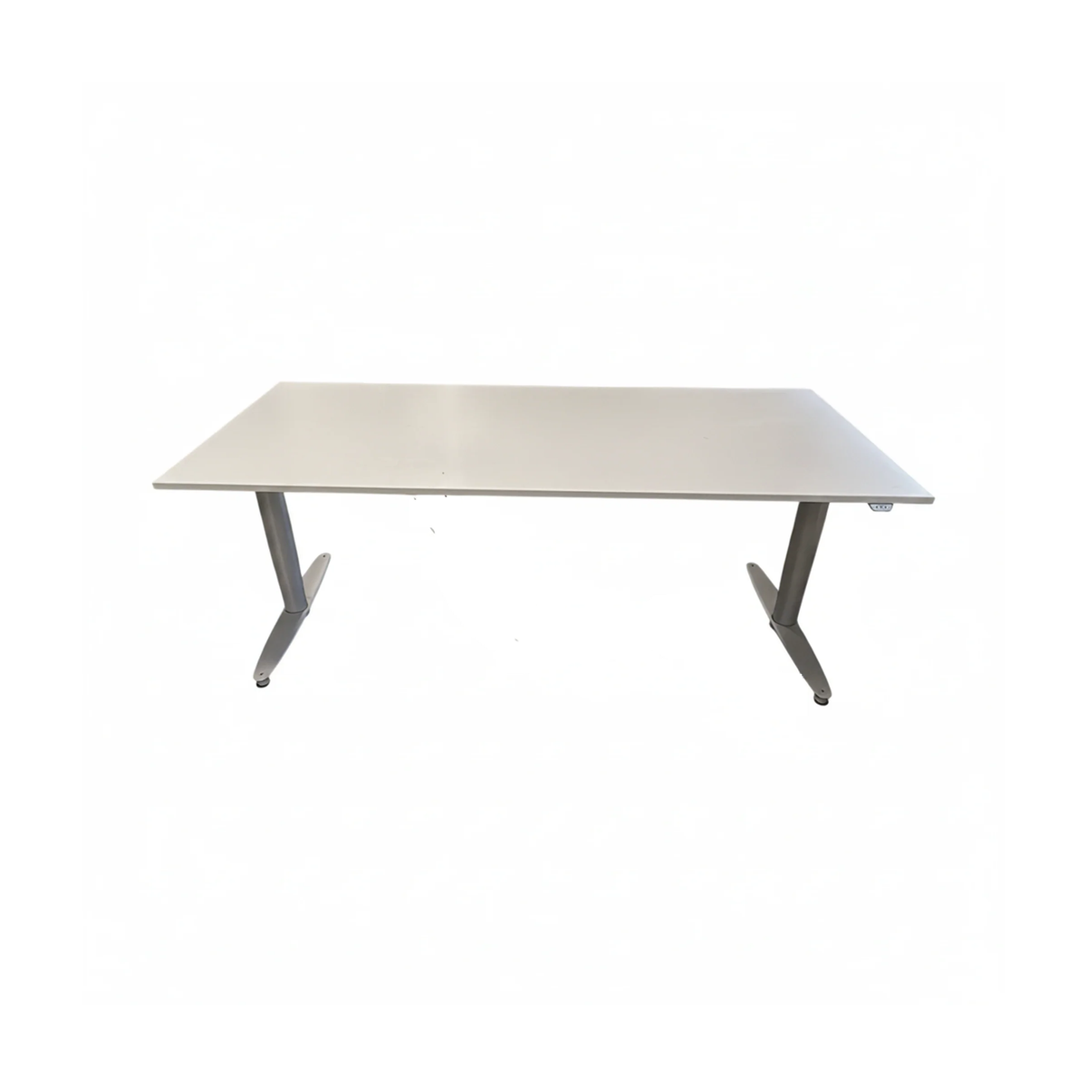 (200x80) Kinnarps el hev/senk skrivebord i lys grå