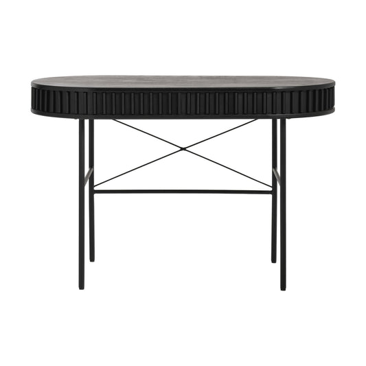 Siena skrivebord fra A-Møbler, sortlakkert eikefiner, 120cm