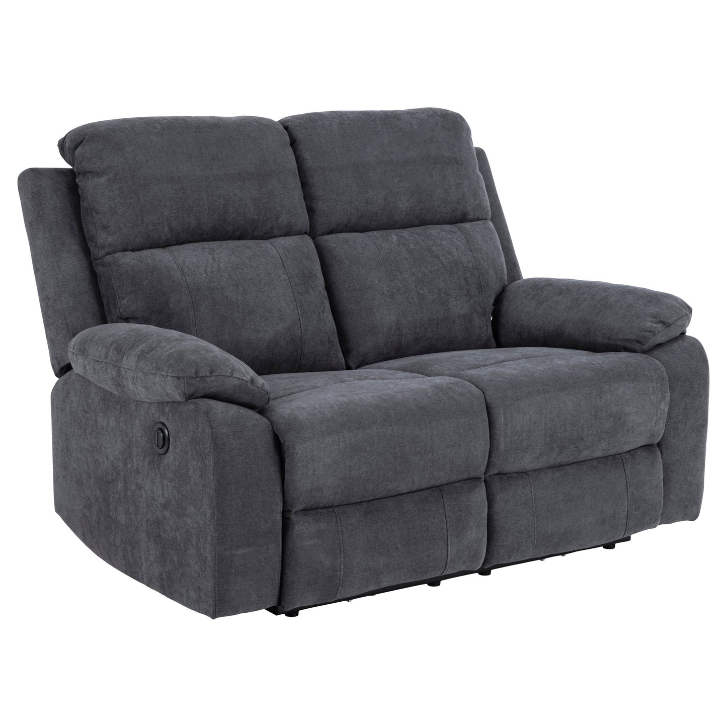 Mora 2-seter recliner-sofa fra A-Møbler, grått microfiberstoff