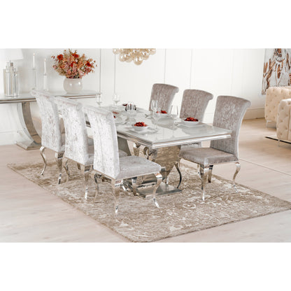 Firenze spisebord fra A-Møbler, 200x100 cm, hvitt glass