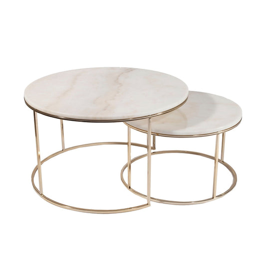 Monaco spisebord fra A-Møbler, lys marmor