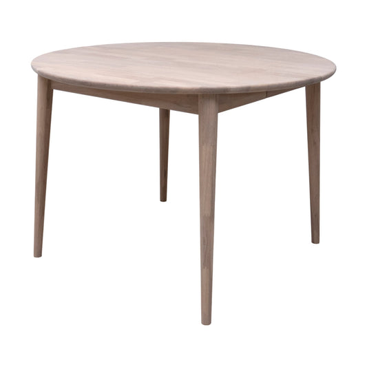 Odense spisebord fra A-Møbler, hvitoljet heltre eik, Ø110cm