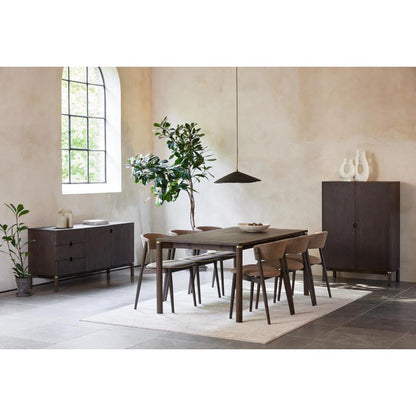 Arun spisebord fra A-Møbler, 180x95 cm, brun