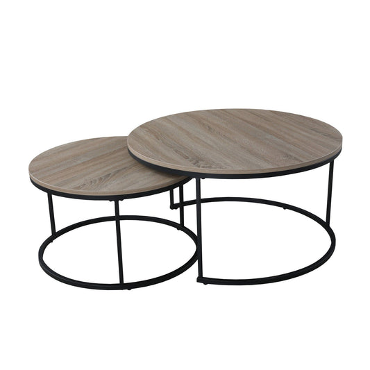 Fano sofabord fra A-Møbler, imitert eik melamin, kun det store bordet