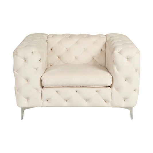 Bella lenestol fra A-Møbler, velour, beige