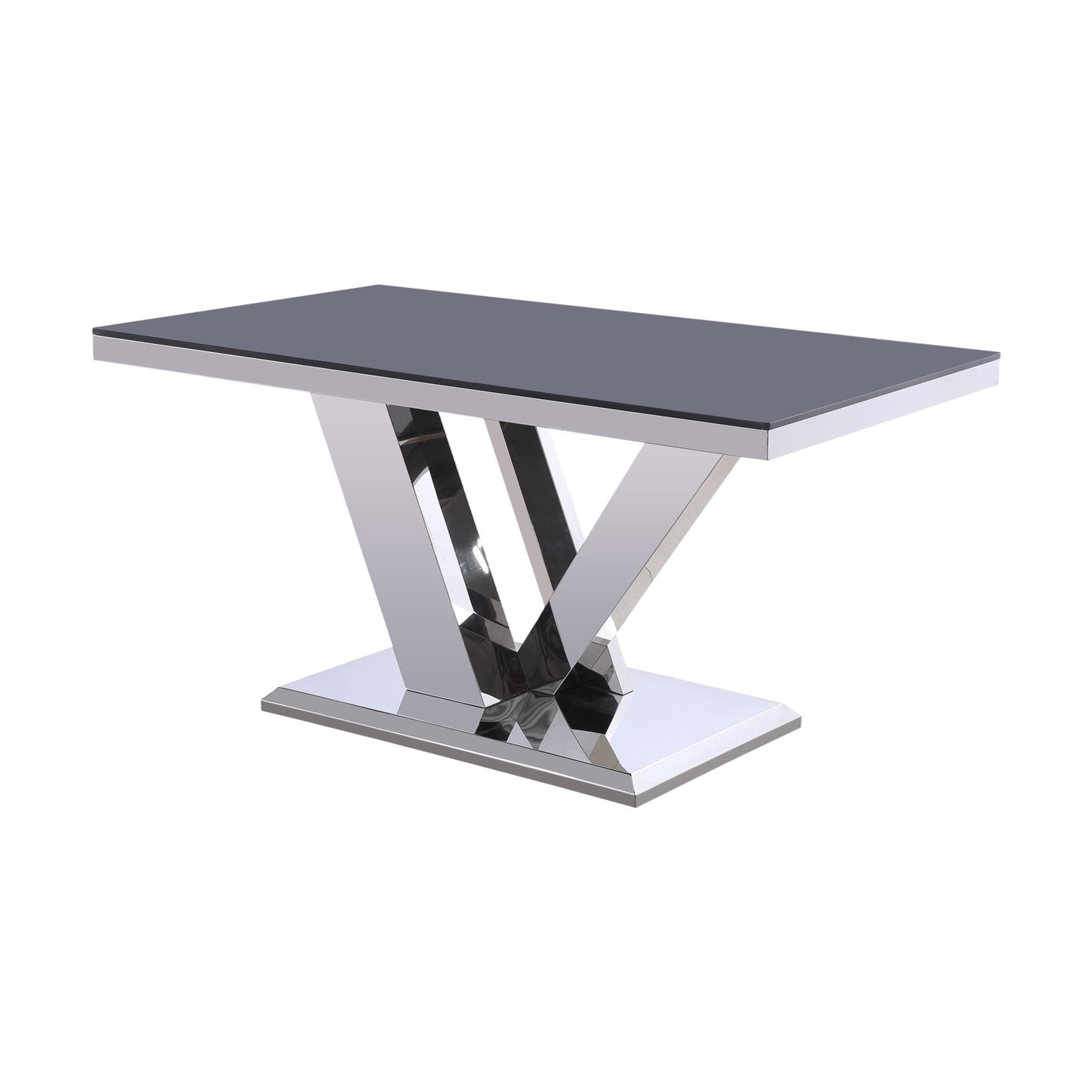 Messina spisebord fra A-Møbler, 200x100 cm, sort glass