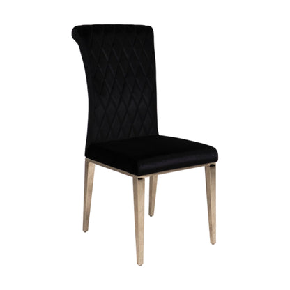 Messina spisestol, velour, blå