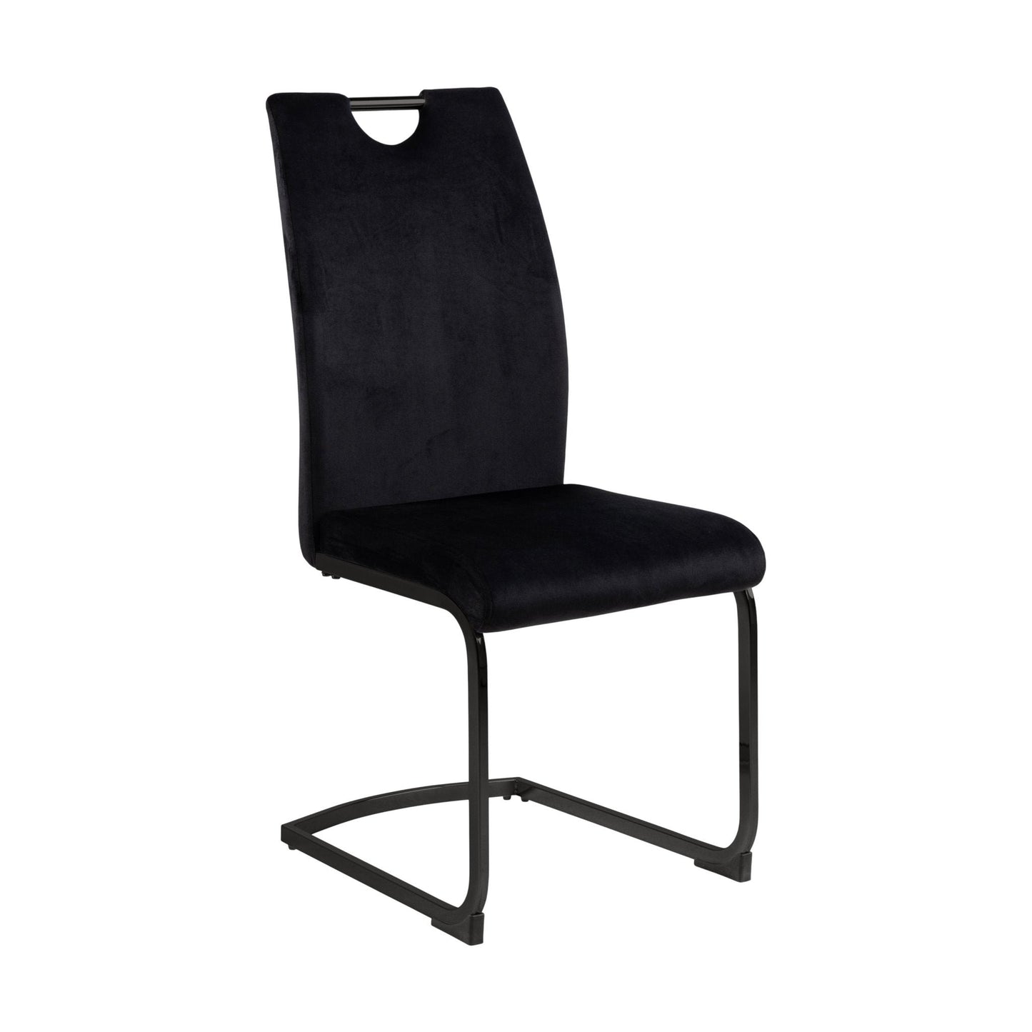 Ulla spisestol fra A-Møbler, velour, svart