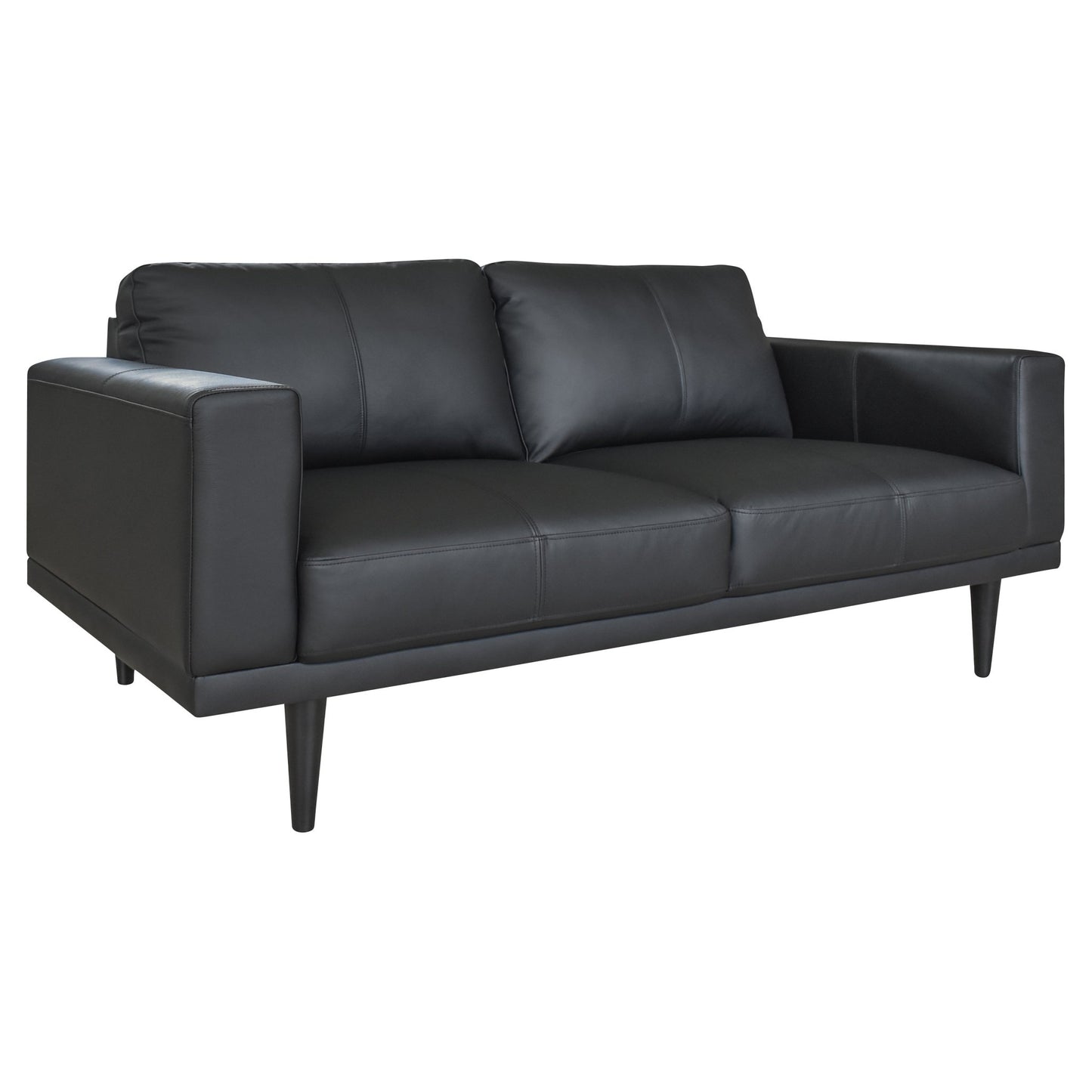 Dagmar 3-seter sofa, hud/PU, svart