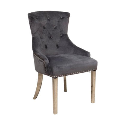 Megan spisestol fra A-Møbler, velour, mørk grå