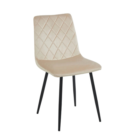 Bari spisestol fra A-Møbler, velur, beige