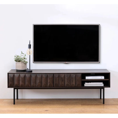 Latina TV-benk fra A-Møbler, espresso eik, 160x41x50 cm