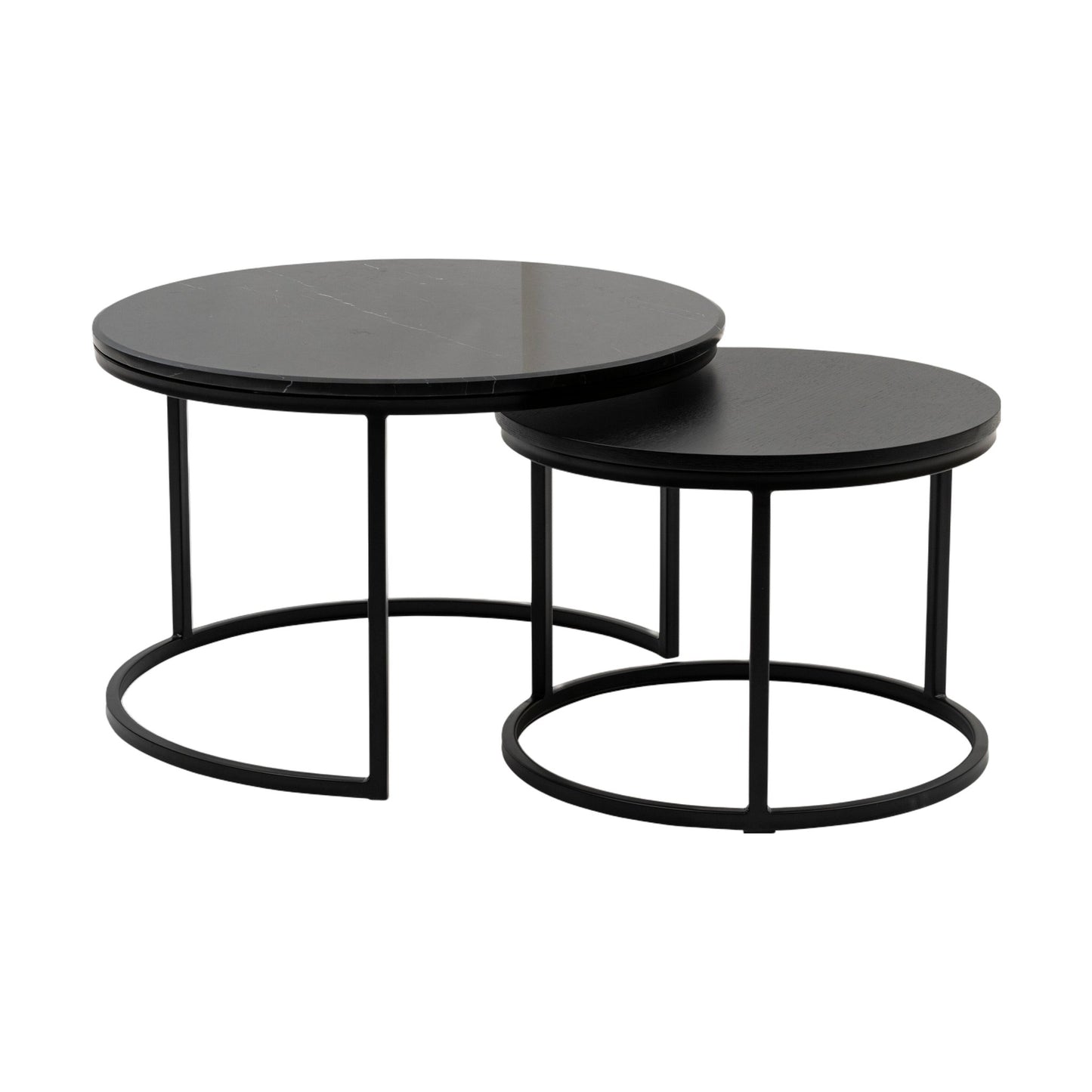 Metro sofabord fra A-Møbler, svart, 75x75 cm