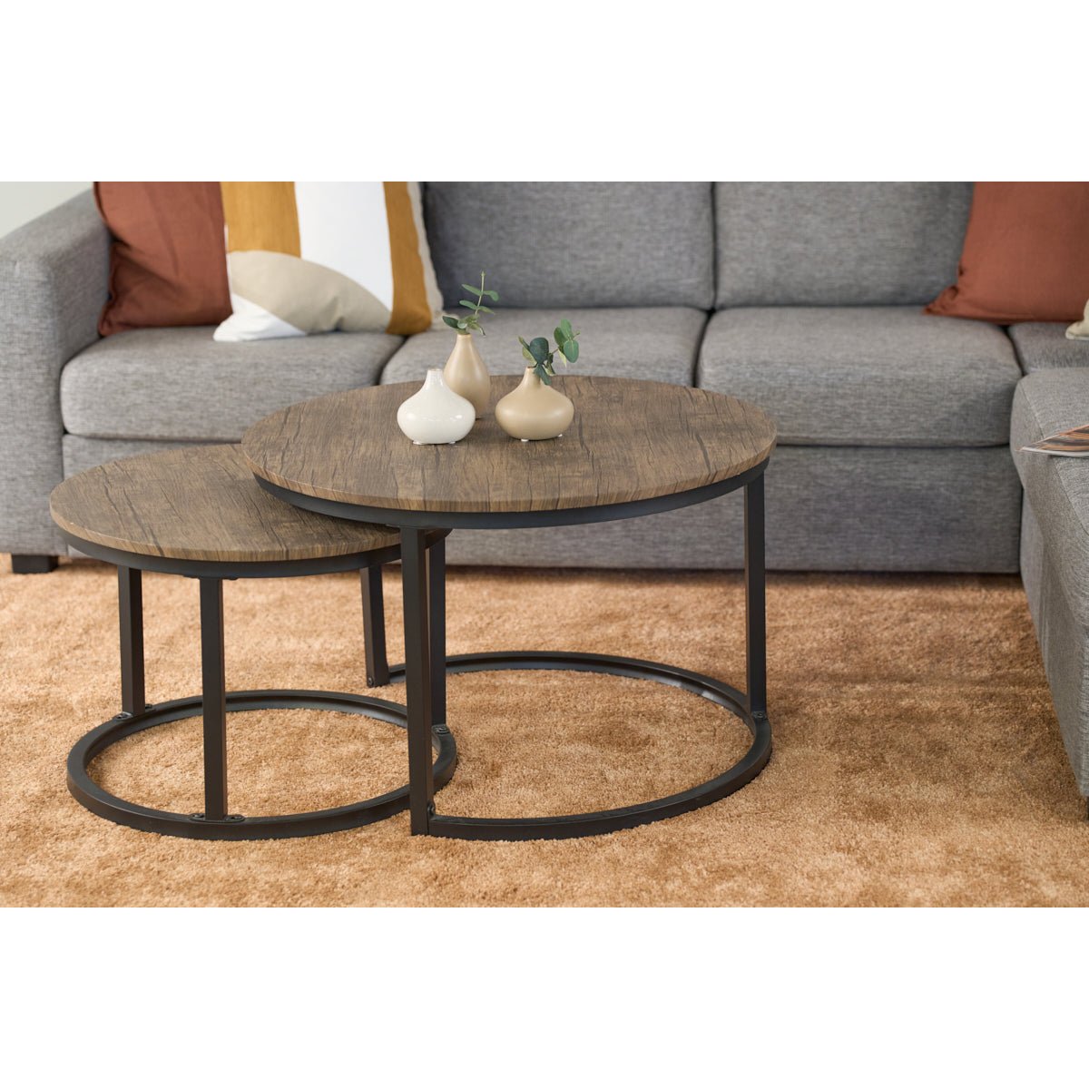 Hastings sofabord fra A-Møbler, brun, 76x76 cm