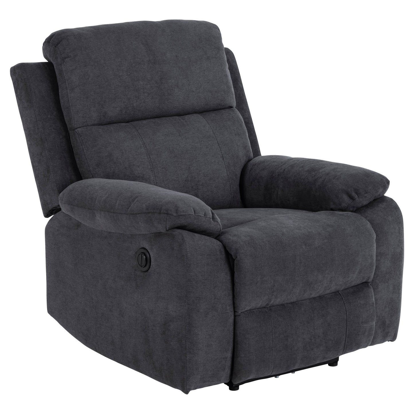 Mora lenestol i mørkegrått microfiber, recliner-funksjon
