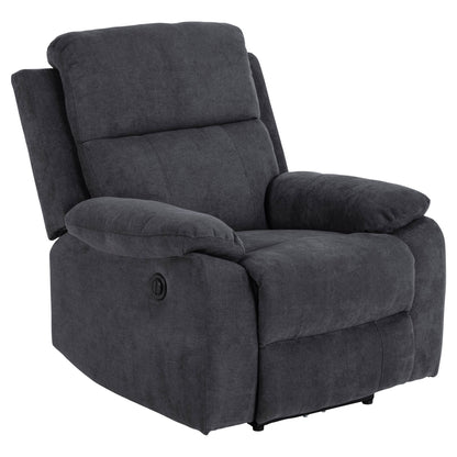 Mora lenestol i mørkegrått microfiber, recliner-funksjon