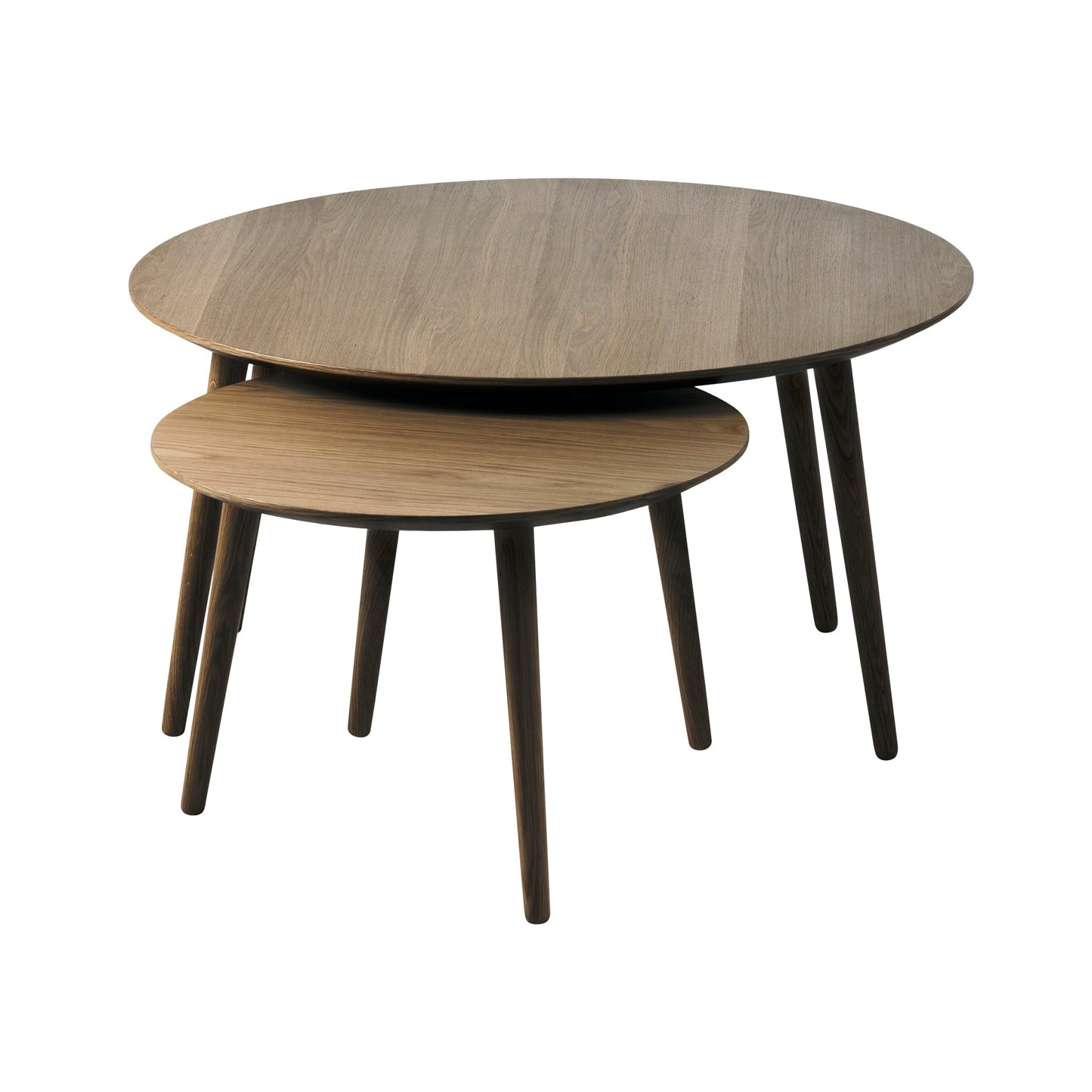 Adda Sofabord fra A-Møbler, røyket eik, Ø88 cm, Ø58 cm