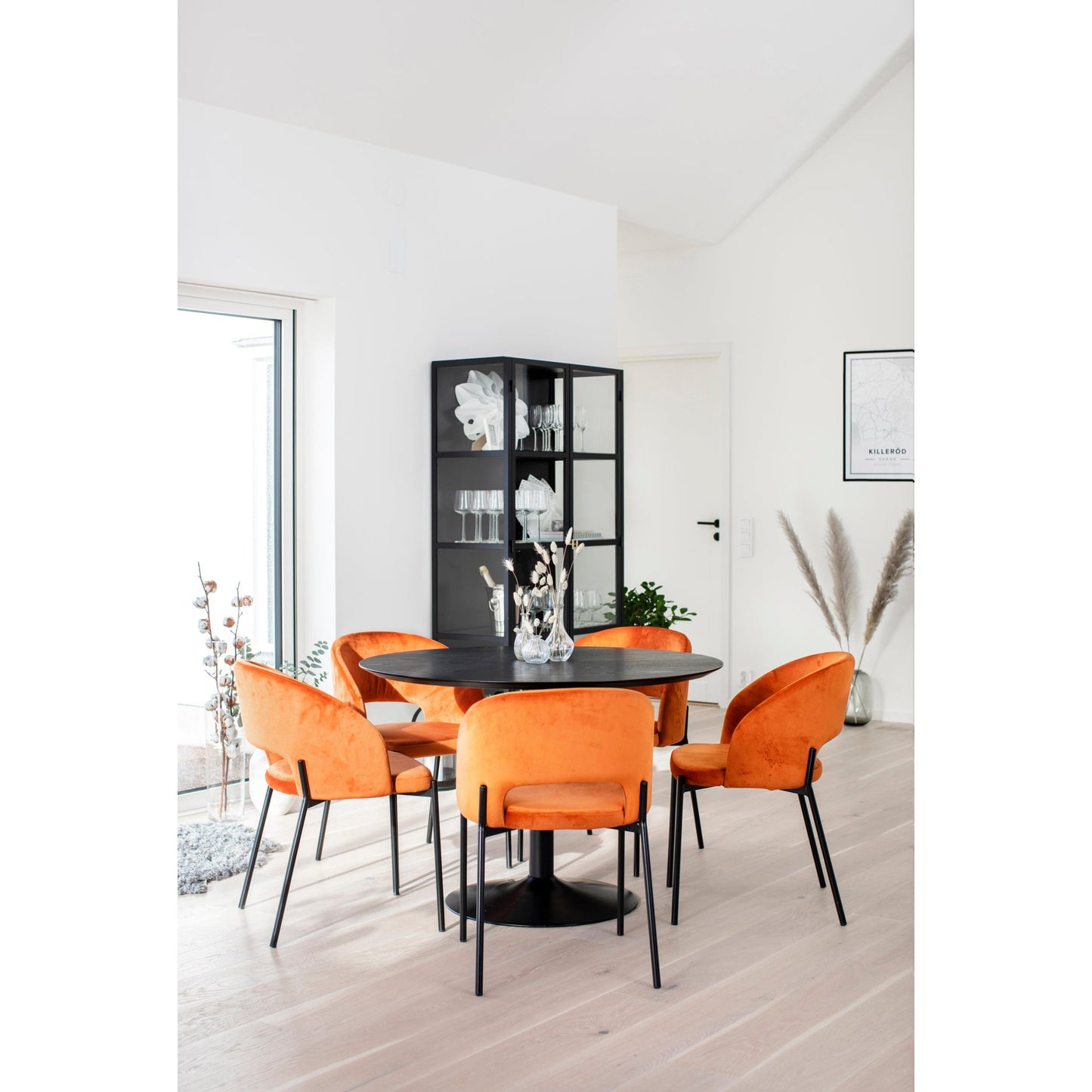 Gap spisestol fra A-Møbler, 50x54 cm, oransje velour