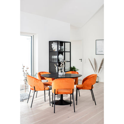Gap spisestol fra A-Møbler, 50x54 cm, oransje velour