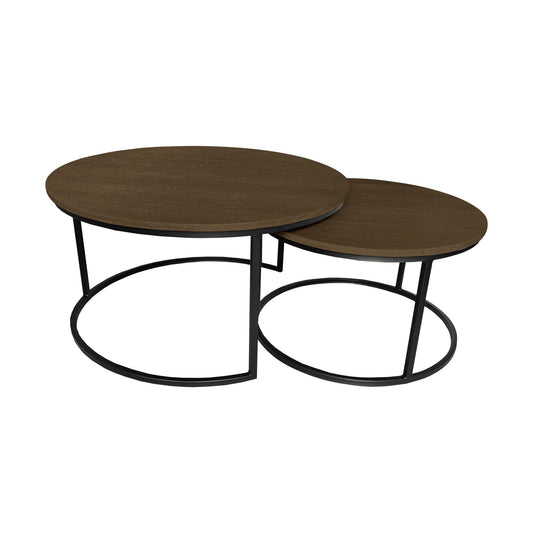 Metro Sofabord fra A-Møbler, Ø:90 cm, røkpigmentert eik