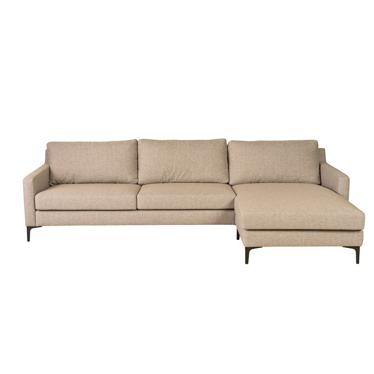 3-seter sofa med sjeselong fra Hovden, Puglia, Dark Beige