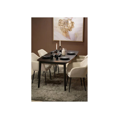 Emilia spisestol, velour, hvit