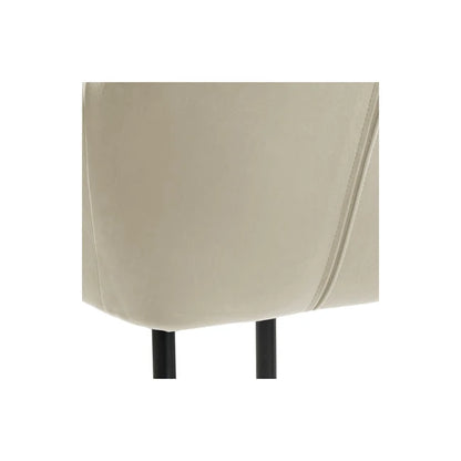 Emilia spisestol, velour, hvit