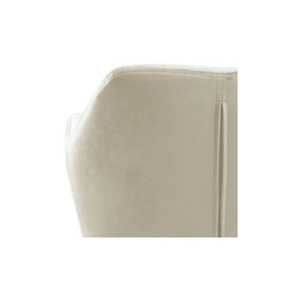 Emilia spisestol, velour, hvit