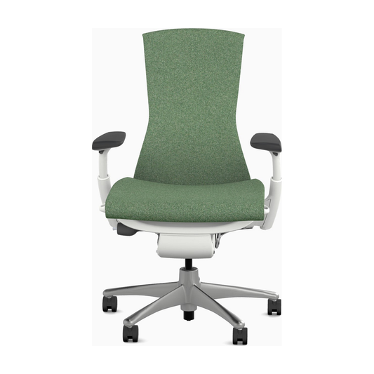 Embody kontorstol fra Herman Miller, Everglade Sync – hvit ramme og titanbase