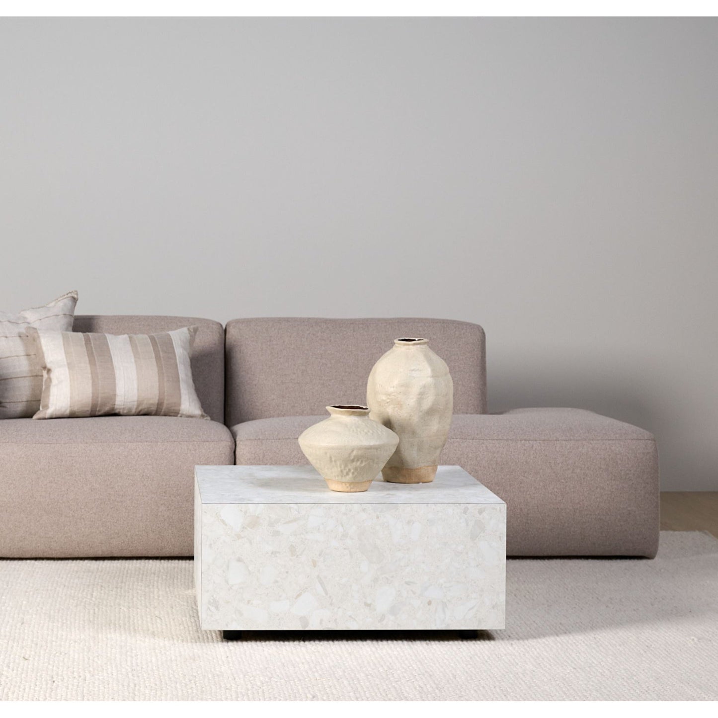 Hedda sofabord fra Kid, multi beige, 75x75x35 cm