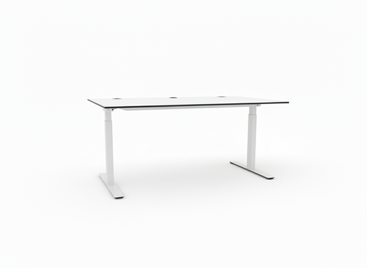 Skrivebord, hvit laminat, 140x80 cm