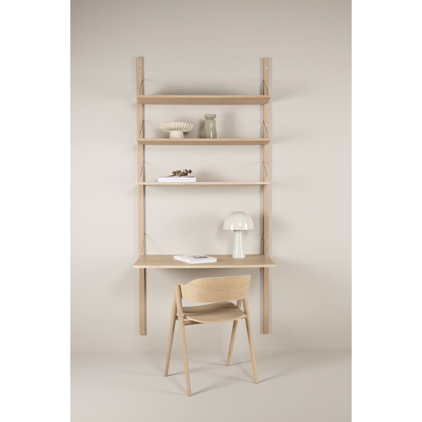 Iben hyllesystem kombinasjon 3, natur - 220x104 cm fra Kid