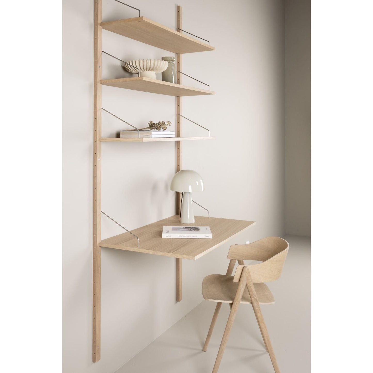 Iben hyllesystem kombinasjon 3, natur - 220x104 cm fra Kid