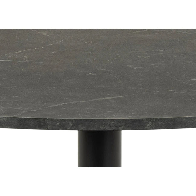 Ibiza spisebord fra A-Møbler, Ø:110 cm, sort marmor print