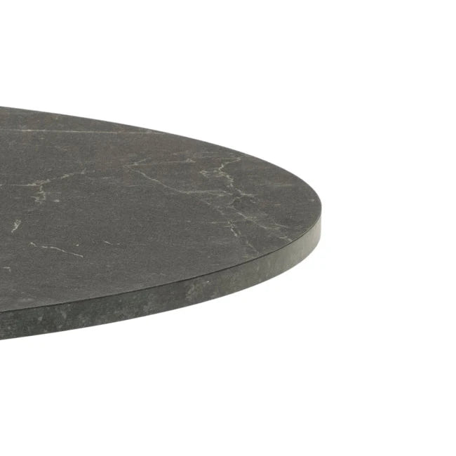 Ibiza spisebord fra A-Møbler, Ø:110 cm, sort marmor print