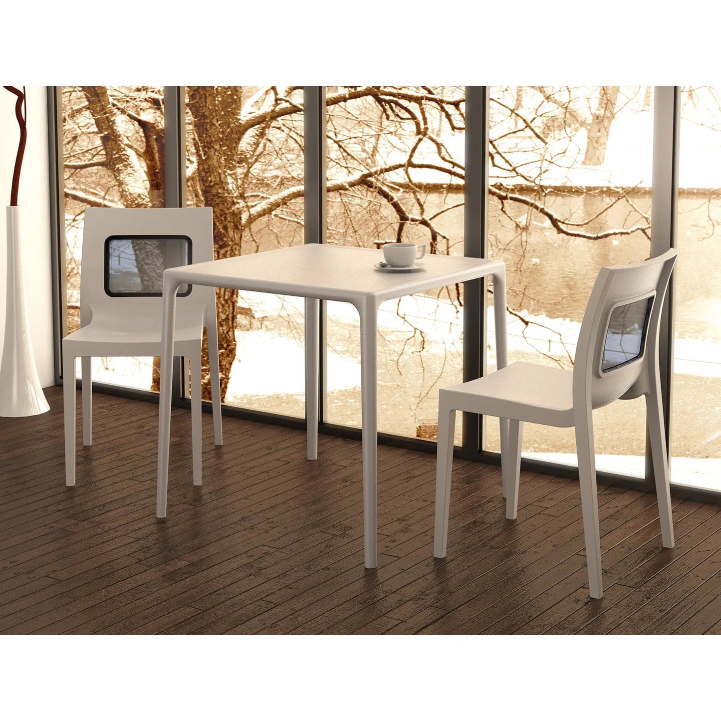 Mango hagebord i hvit