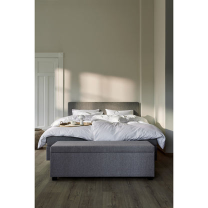 Kontinentalseng, Hdf av furu, Grå, 90x200 cm
