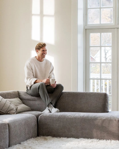 Juno Modulsofa sjeselong høyre grå - 114x154x73 cm