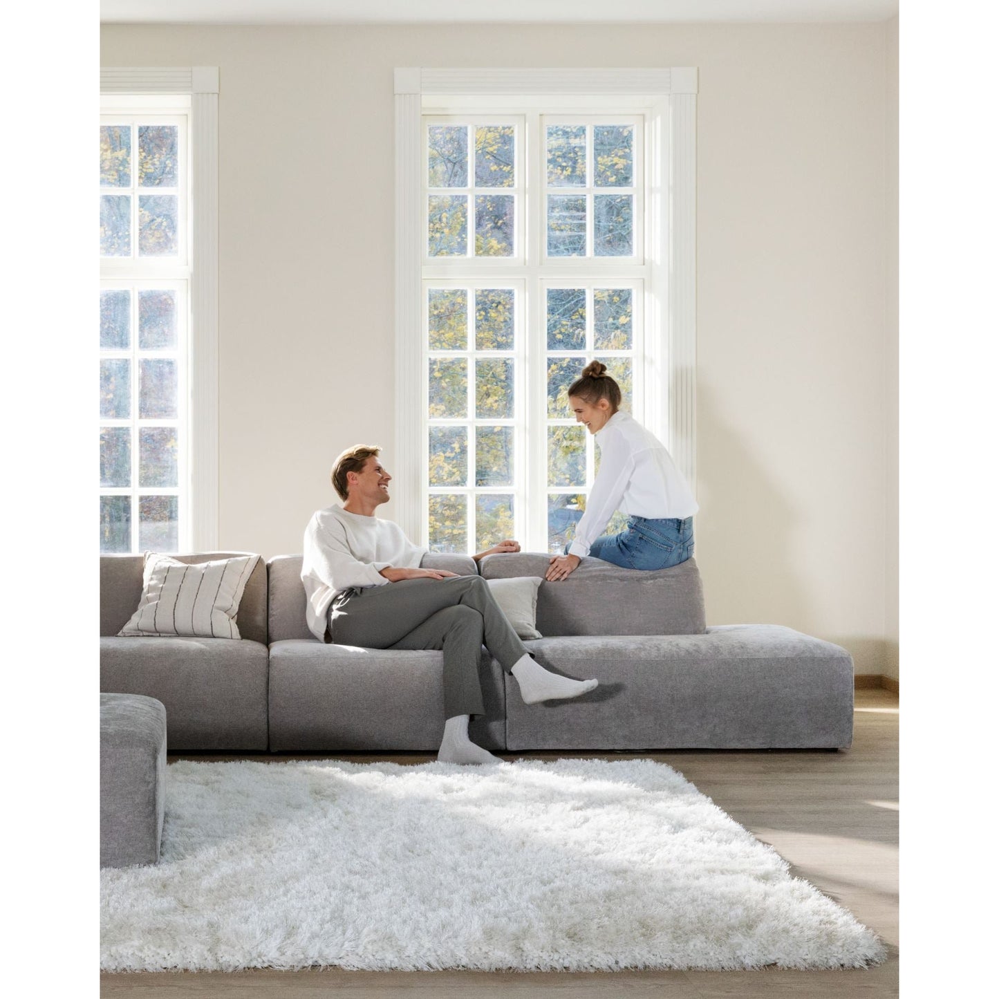 Juno Modulsofa 1,5 seter uten armlene fra Kid, grå, 90x93x73 cm