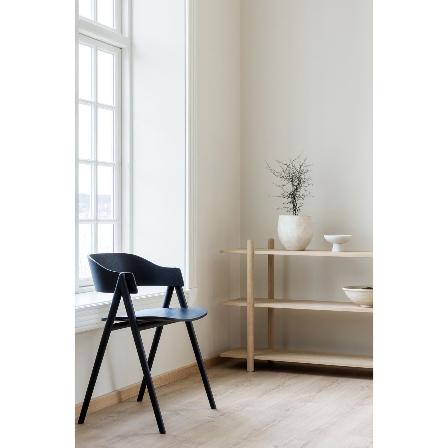 Hennie spisestol, eik, svart