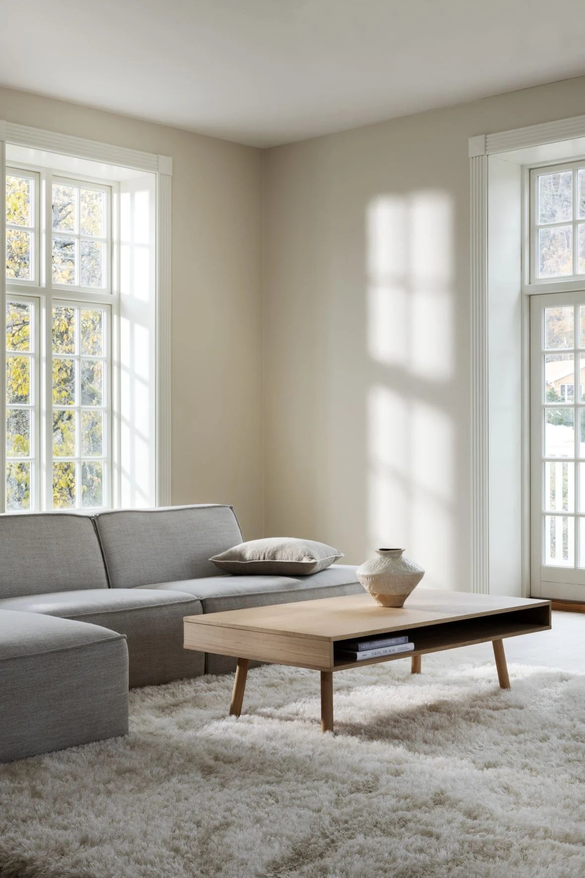 Isa Modulsofa sjeselong venstre natur - 114x154x73 cm