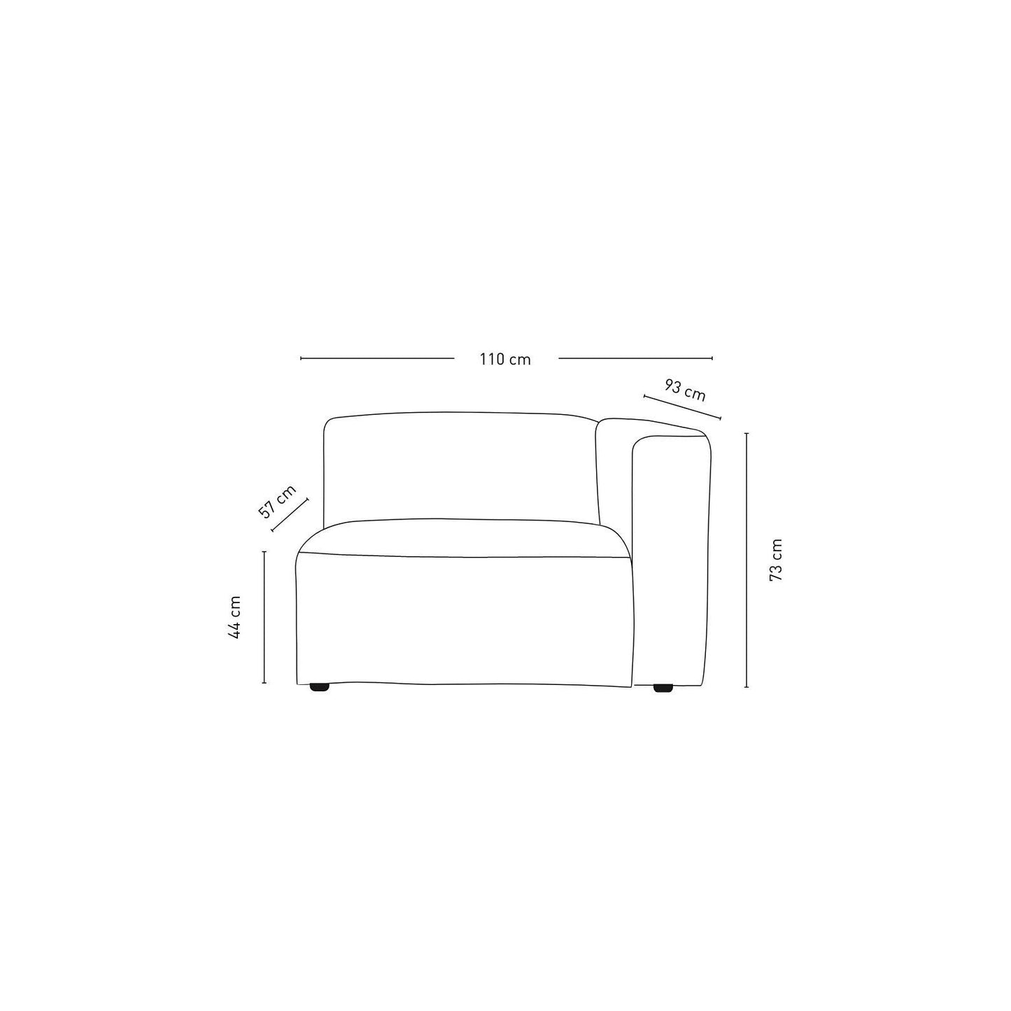 Isa Modulsofa 2-seter fra Kid, natur, moderne design