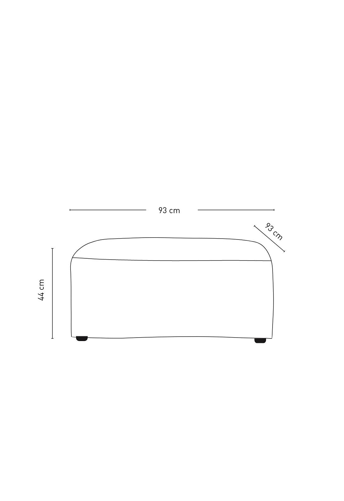 Isa Modulsofa puff natur - 90x93x73 cm