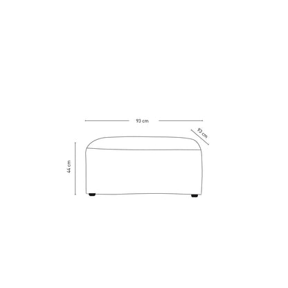Juno Modulsofa puff grå - 93x93x44 cm fra Kid
